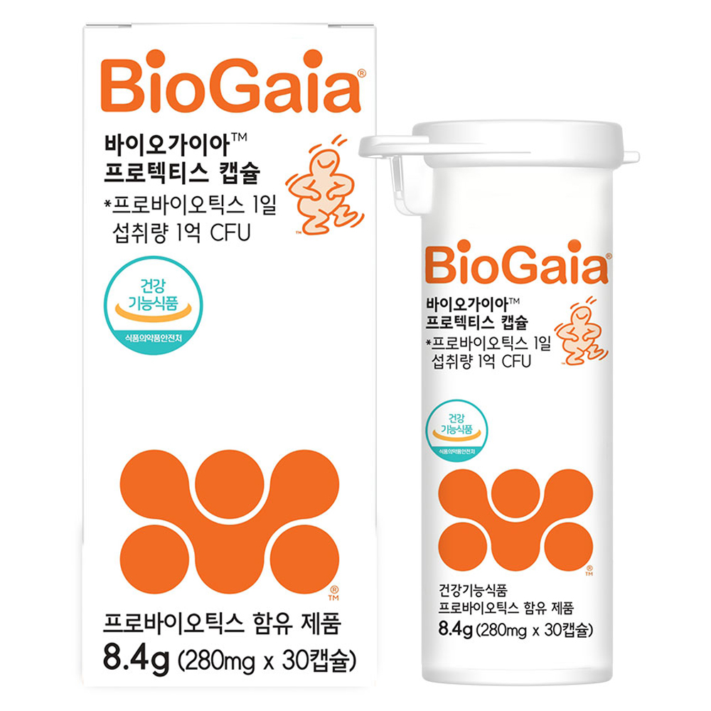 바이오가이아 프로텍티스 <b>프로바이오틱스</b> 유산균 캡슐 8.4g  1개  30정