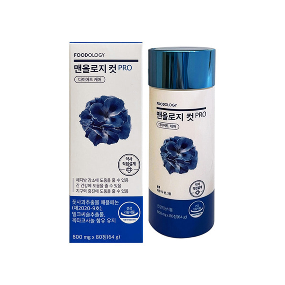 푸드올로지 맨올로지 컷 프로 800mg x 80정, 1개
