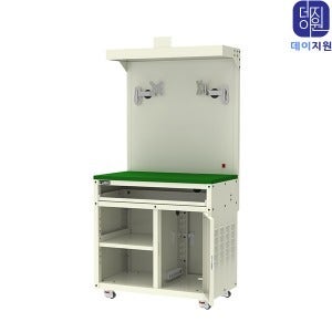 [일반판매] 자주검사대 HWT-QC-BF (모니터암 2개적용) ( 풋마스터-4개 / 내부선반-1개 / 1000*630*1980)