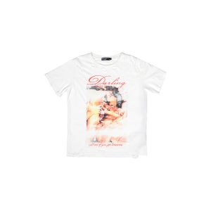 [SUNDAYOFFCLUB : 선데이오프클럽] Call Me Hand Distressed Short Sleeve - Off White