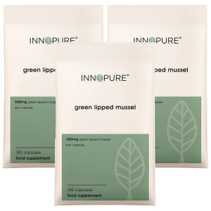 영국 <b>이노퓨어</b> 초록입홍합 500mg 180캡슐 3개 Green Lipped Mussel