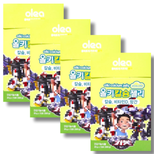 <b>아주약품</b> 올레아 올키 <b>칼슘</b> 젤리 샤인머스켓맛 20g x 15포 x 4박스 60일분