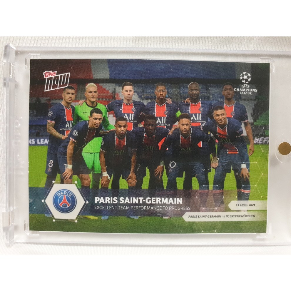 2021 TOPPS NOW 탑스 나우 PSG 파리 생제리맹 네이마르 음바페 팀 단체 사진 UEFA 챔스 챔피언스 리그 축구 카드  1개