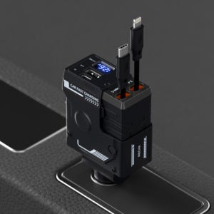 시거잭 차량용 충전기 4in1 릴타입 초고속 핸드폰 충전기