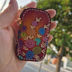 자동차스마트키통가죽가죽노리선물염색 열쇠, 가죽노리