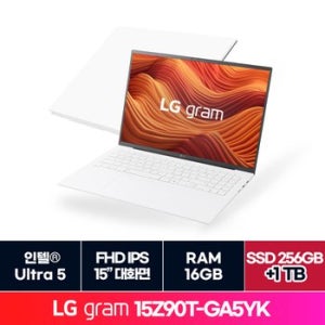 LG 그램 15인치 15Z90T-GA5YK + 1TB 추가 ON