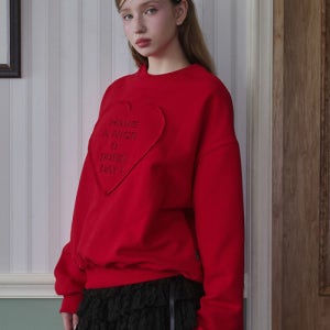 [로제프란츠] In the heart Sweatshirt [Rose Red] 5008206019