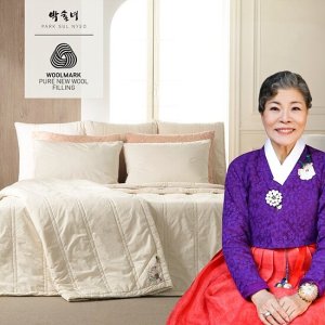 [단하루특가] 박술녀 호주산 도톰 양모 순면 워싱 이불2장+베개커버2장 SS슈퍼싱글 (작품명 영화)