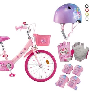 캐치 티니핑 하츄핑 18 어린이자전거 (헬멧 보호대 장갑) 네발자전거