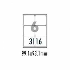 조르지오 폼텍 ACQGOEWQ 물류관리용라벨 LS-3116 (100매 6칸)