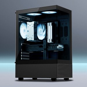 주연테크 MARINE D375F56 블랙 AMD 라이젠 7500F RTX 5060 게이밍 데스크탑 컴퓨터 브랜드PC