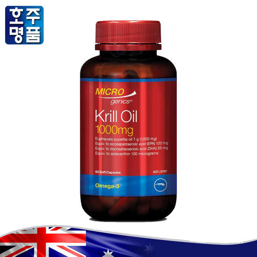 <b>마이크로제닉스 아스타잔틴</b> 크릴 오일 1000mg 60캡슐
