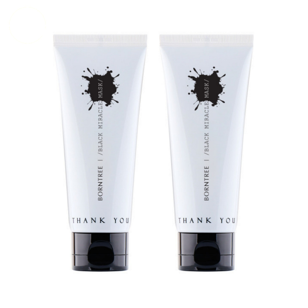 본트리 블랙 미라클 마스크 2개 각질 블랙헤드 모공 팩 100ml