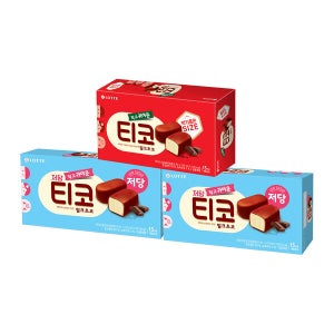 롯데제과 저당 티코 밀크초코X2개+티코 밀크초코X1개