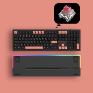 SPM PL108W 아라 풀배열 유무선 사무용 기계식 키보드 (블랙, 저소음 새벽축 리니어)