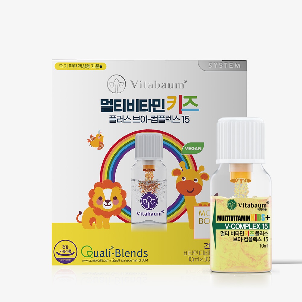 <b>비타바움</b> 멀티비타민 키즈 플러스 브이 컴플렉스 15 10ml x 30개입, 1개