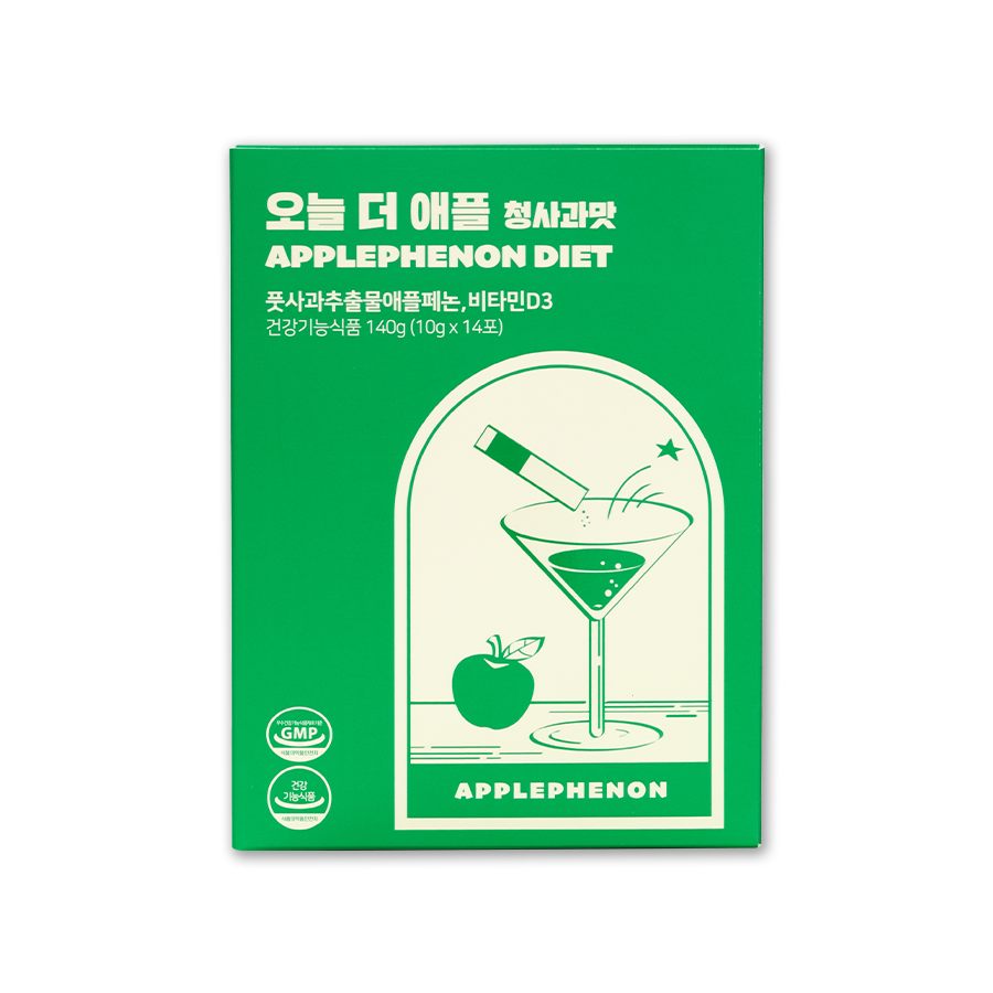 <b>칼로비스</b> 오늘 더 애플 청사과맛 애플페논 체지방 뱃살관리 <b>다이어트</b>보조제  140g  1박스