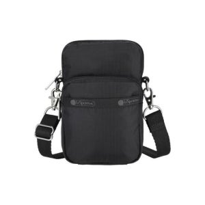 레스포색 리싸이클드 블랙 미니 폰 크로스백