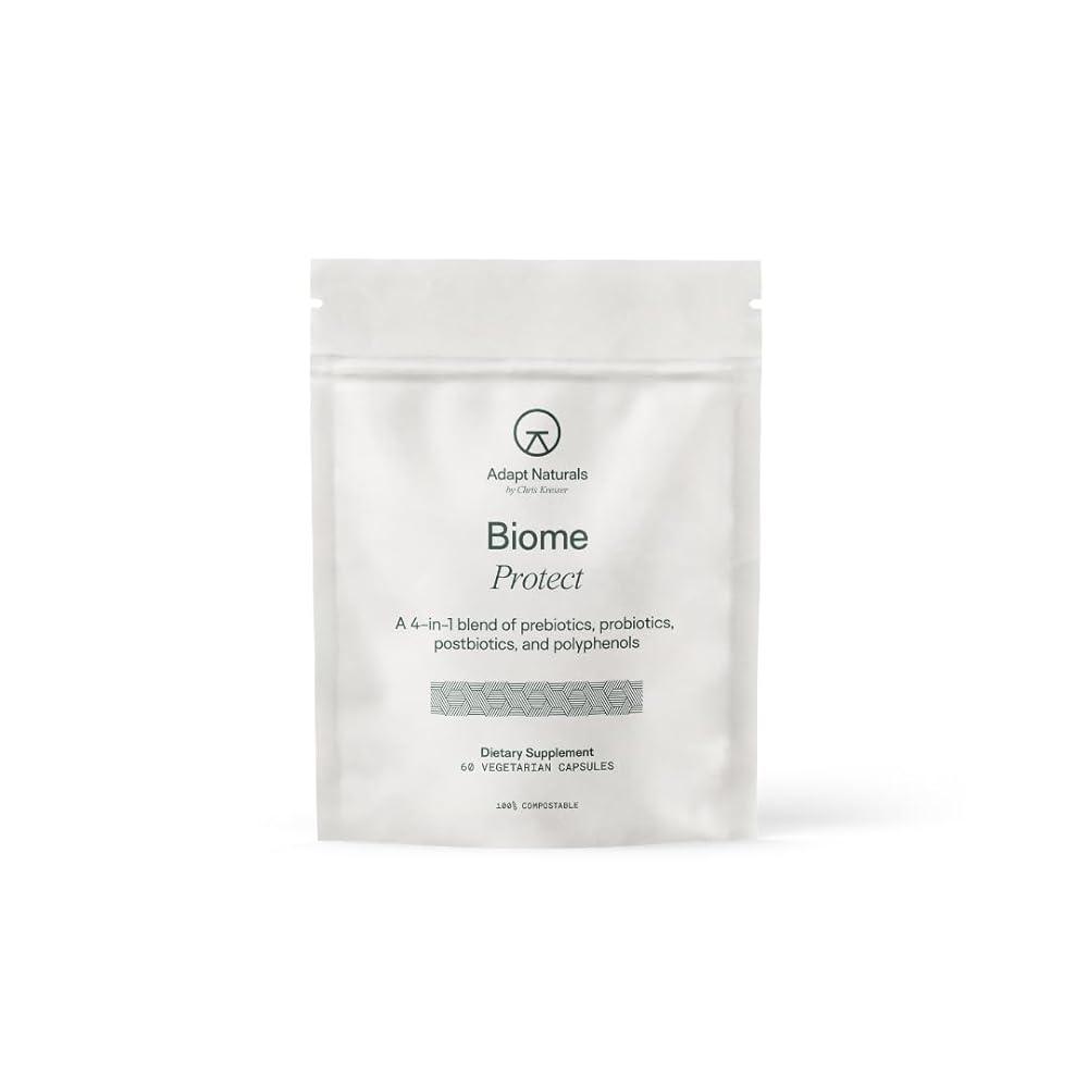 <b>Adapt</b> Naturals 4-in-1 Biome Protect 프리바이오틱스 프로바이오틱스 보충제 미생물군유전체용 포스트바이오틱스 및 폴리페놀 여  <b>Adapt</b> Naturals 4