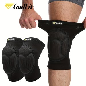 댄스 및 스트리트웨어용 쿨핏 두꺼운 스포츠 무릎 보호대 2팩
