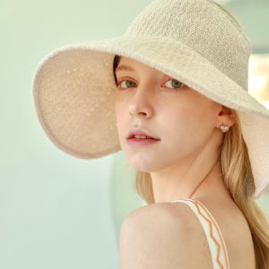 수영장필수 가녀림장착, 리본썬캡 마샬 모자