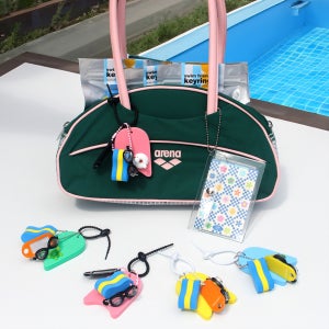 [수영필수템] 수영 키링 킥판 수영장 가방 백참, A.U.M