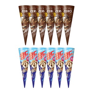 롯데제과 제로 티라미수콘 x6 + 저당 월드콘 바닐라 x6