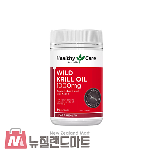 호주 <b>헬씨케어 크릴 오일</b> 1000mg 60캡슐 1개 Krill Oil