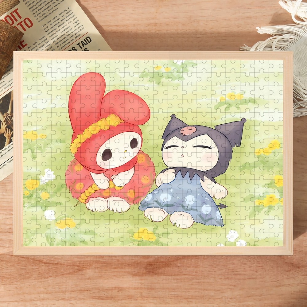 산리오 우드 직소 <b>퍼즐</b> <b>마이</b>멜로디 쿠로미 캐릭터 고퀄리티 보드게임500P  <b>K</b>  1개