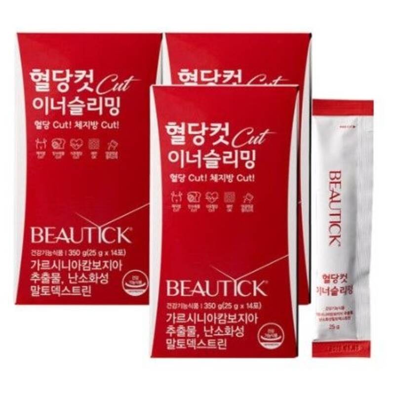 BEAUTICK 혈당컷 <b>이너슬리밍</b> (14포*3입) GNC  3개