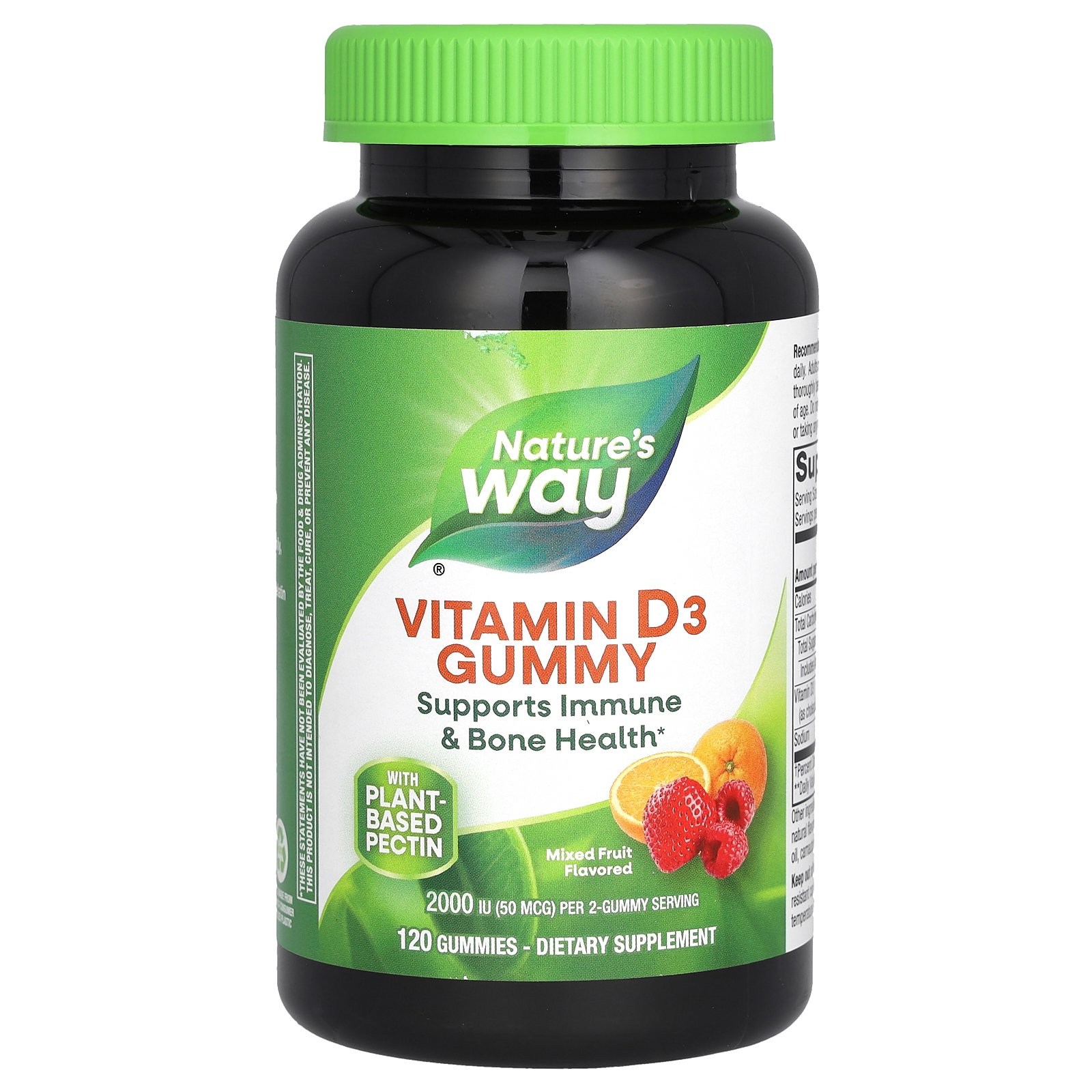 <b>네이쳐스웨이</b> <b>Nature’s Way</b> Vitamin D3 Gummy Mixed Fruit 120 Gummies 25 mcg 1 000 IU per Gummy  <b>네이쳐스웨이</b> Natur