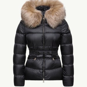 몽클레르 보에드 후드 숏 다운 패딩 자켓 블랙 1A00099595FE99M Boed Hooded Shearling Trimmed Short Down Jacket 136663558