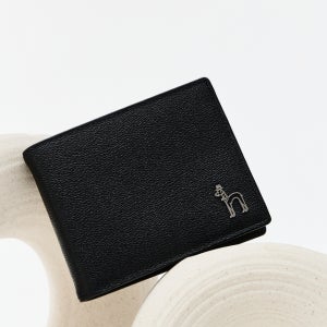 [헤지스 액세서리 남성] [스테디셀러]블랙 단색 소가죽 머니클립 WUWA4F174BK