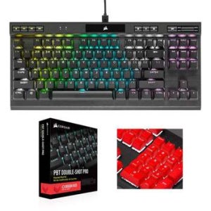 저소음적축 기계식키보드 K70 RGB TKL+PBT 레드키캡