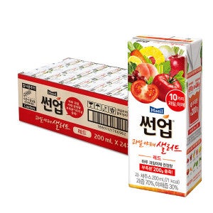 썬업 썬업 과일야채샐러드 레드 200ML 24팩