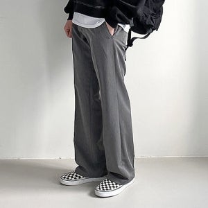 언더70 thin 와이드 슬랙스 (GRAY),키작은남자 와이드슬랙스/와이드팬츠
