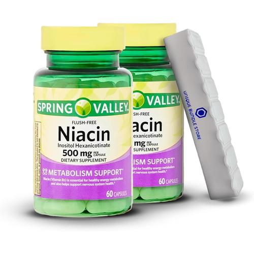 유니크번들스토어 스프링밸리 <b>나이아신</b> 500mg 플러시 프리 60캡슐 <b>나이아신</b> 이노시톨 <b>헥사</b>