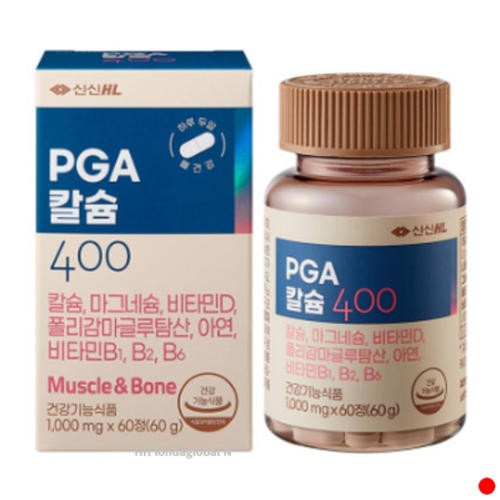 <b>신신제약</b> PGA 칼슘 400 마그네슘 비타민D <b>아연</b> 60정