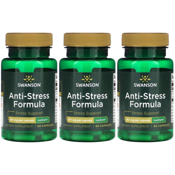 스완슨 <b>안티 스트레스 포뮬러</b> Anti-Stress Formula 167mg 60정 3개