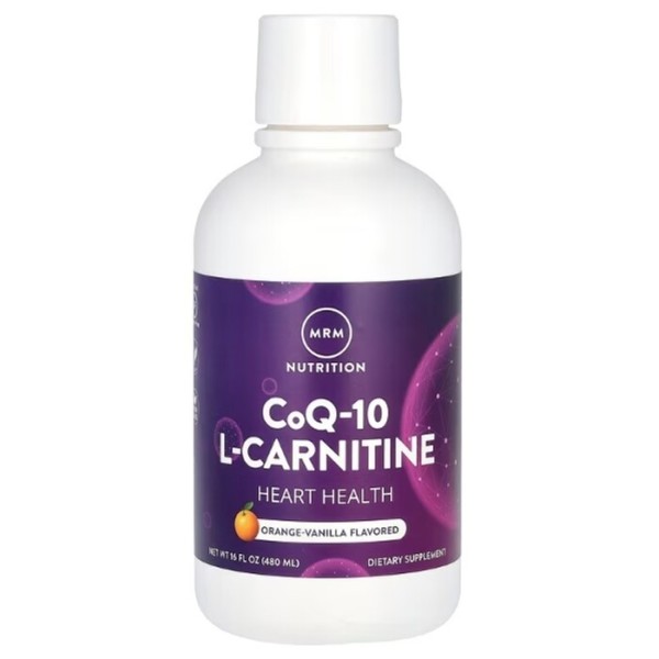 MRM Nutrition <b>CoQ10</b> <b>카르니틴</b> 액상 오렌지 바닐라 480ml 코큐텐-2개
