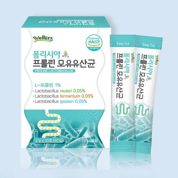 <b>프롤린</b> 모유 유산균 30스틱 엘<b>프롤린</b> 락토바실러스 가세리 퍼멘툼 루테리