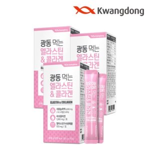 <b>광동생활건강</b> 광동 먹는 엘라스틴 저분자 <b>피쉬콜라겐</b> 젤리 15포 3박스