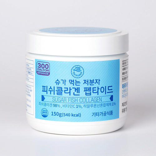 지웨이 <b>슈가 먹는 저분자 피쉬 콜라겐 펩타이드</b> 150g x5