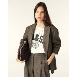 [바쉬] 24FW SET UP 체크 울혼방 긴팔 테일러드 자 SIJA4F011W2