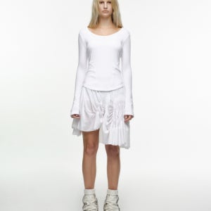 [나체] UNBALANCE MIX DRESS IVORY 24PFDRS01IVR