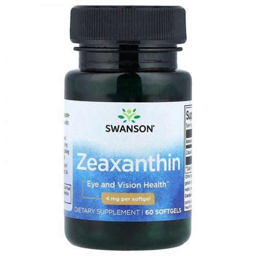 스완슨 Swanson, <b>Zeaxanthin</b>, 4 mg, 60 Softgels