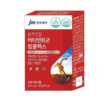 JW<b>중외제약</b> 활력건강 <b>비타민</b>B군 컴플렉스 500mg x 60정, 6개
