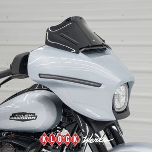 클락웍스 FLHX 신형 플레어 윈드쉴드 - 블랙 / 20.32cm (8인치)