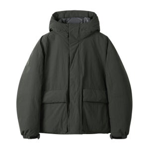 [커스텀멜로우][CUSTOMELLOW]Grey Hood Down Bomber(CWUAW24813GYD)