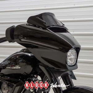 클락웍스 FLHX 신형 플레어 윈드쉴드 - 블랙 / 16.51cm (6.5인치)